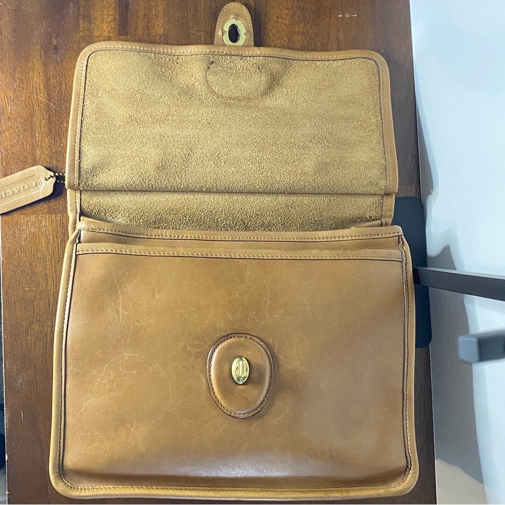 Vintage Coach Willis 9927 Camel and NWT CK547 Webbing Strap, NO ORIGINAL STRAP - Picture 6 of 16